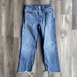 Abercrombie & Fitch Annie High Rise Ankle Straight‎ Jeans 26 2 Light Wash